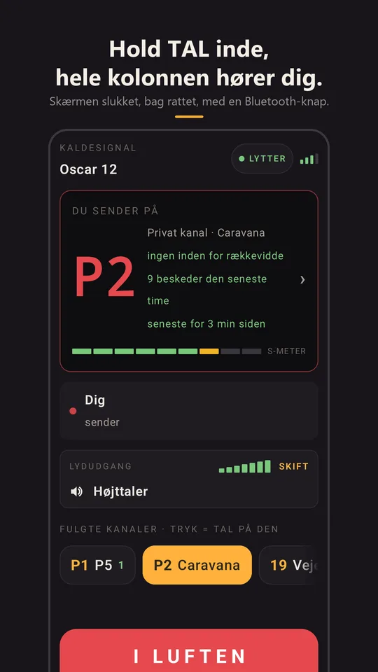 Sender på den private kanal Caravana
