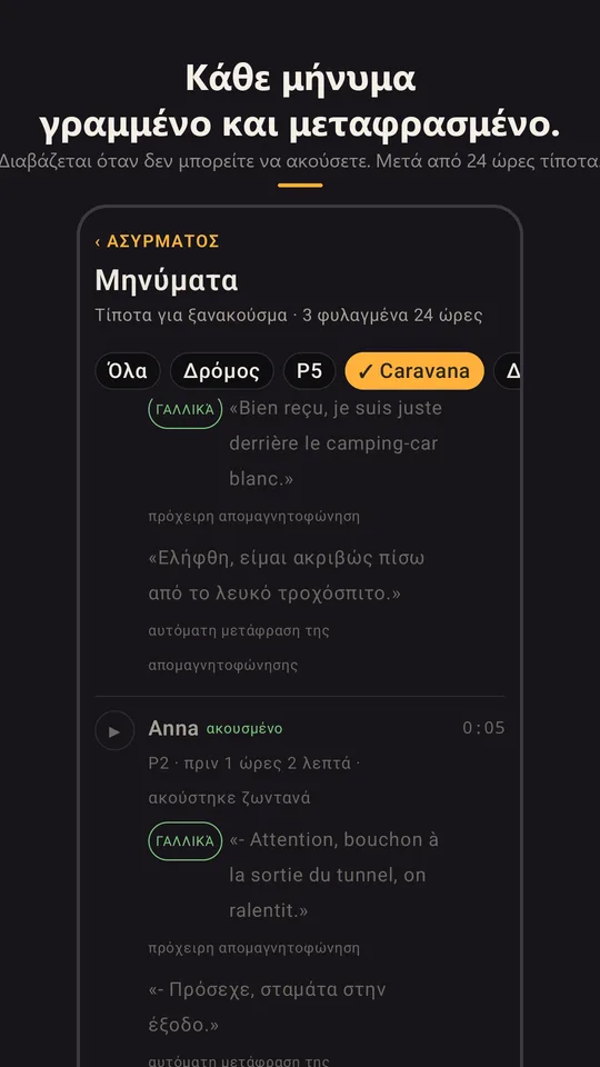 Τα μηνύματα του καραβανιού, απομαγνητοφωνημένα και μεταφρασμένα