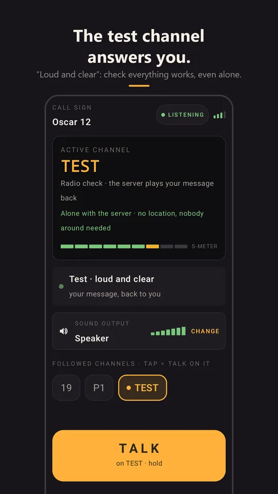 The radio check answering loud and clear