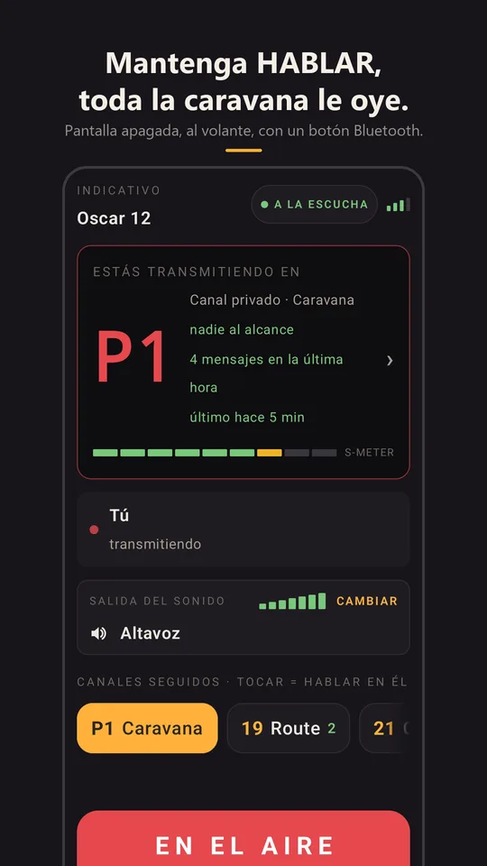 Transmisión en el canal privado Caravana