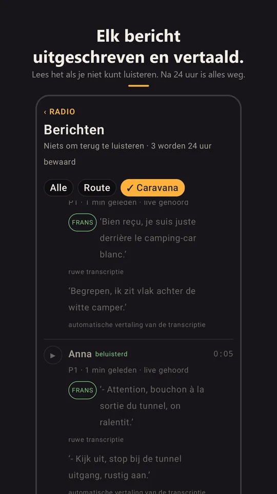 De berichten van de karavaan, getranscribeerd en vertaald