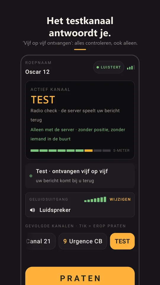 De radio check die antwoordt: luid en duidelijk ontvangen