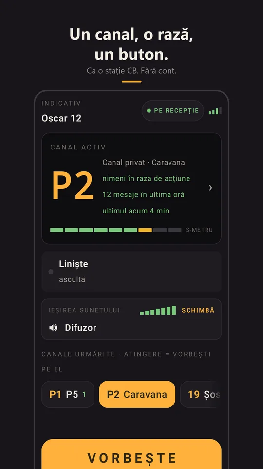 Stația pe canalul privat Caravana, pe recepție
