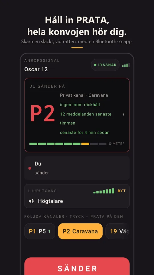 Sändning på den privata kanalen Caravana